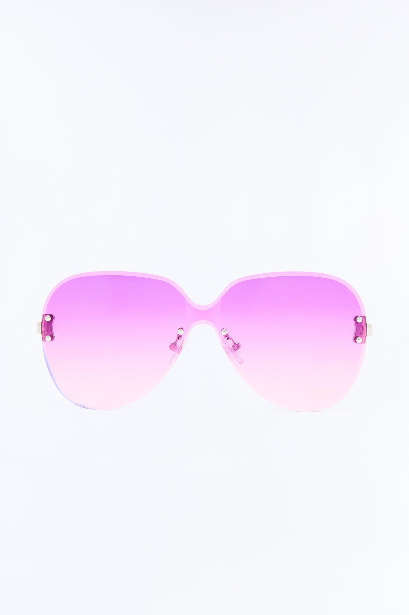 Hot Heart Breaker Sunglasses - Silver/Purple