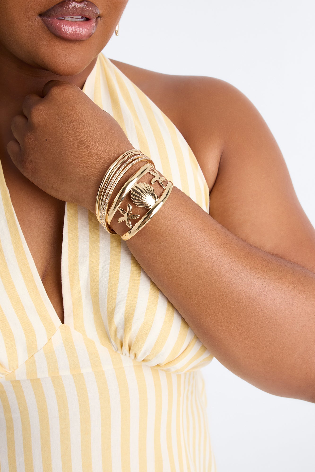 Caribbean Getaway 5 Piece Bracelet Set - Gold