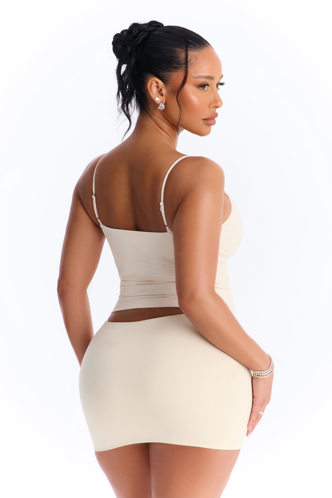 Second Skin Double Lined Twist Cami - Bone