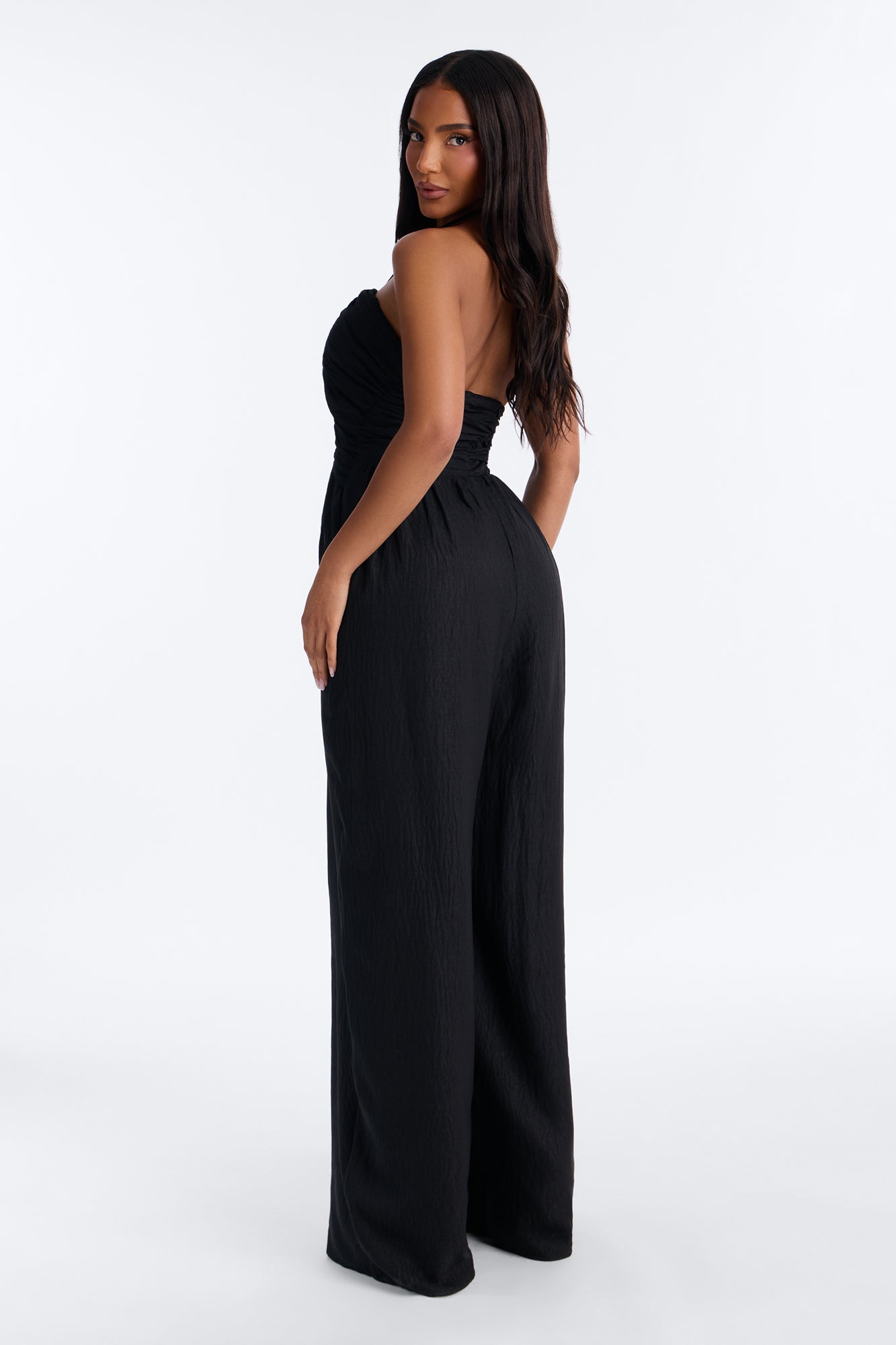Grayson Strappy Wide Leg Jumpsuit - Black