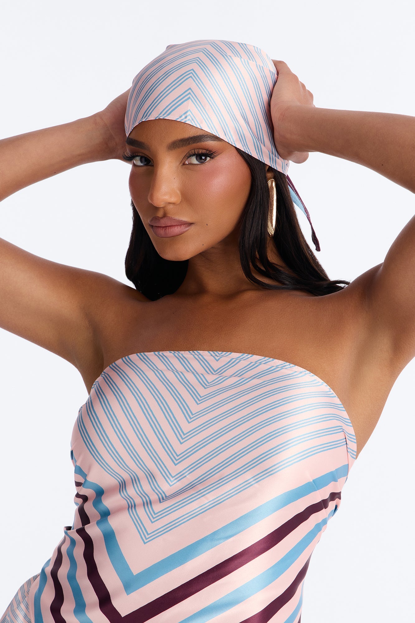 Catalina Satin 3 Piece Pant Set - Pink/combo