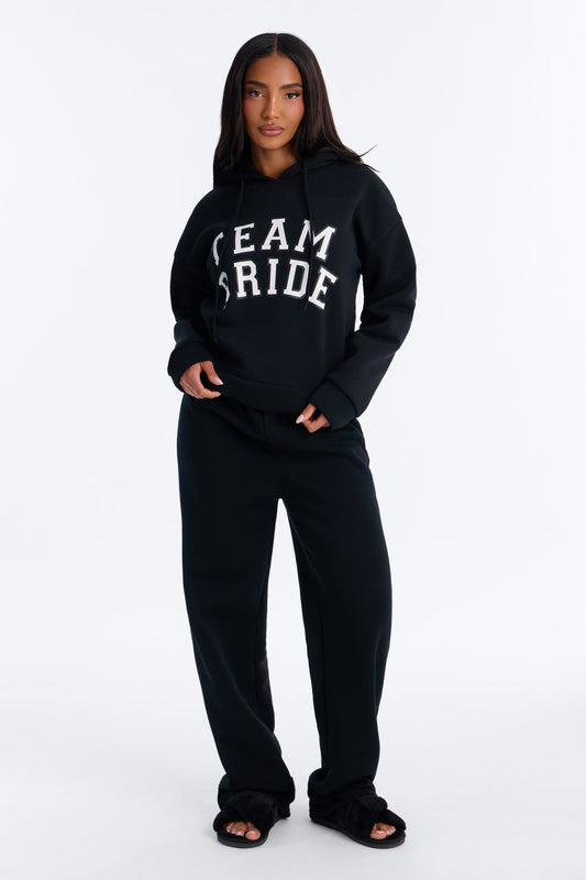 Team Bride PJ Hoodie & Sweatpant Set - Black