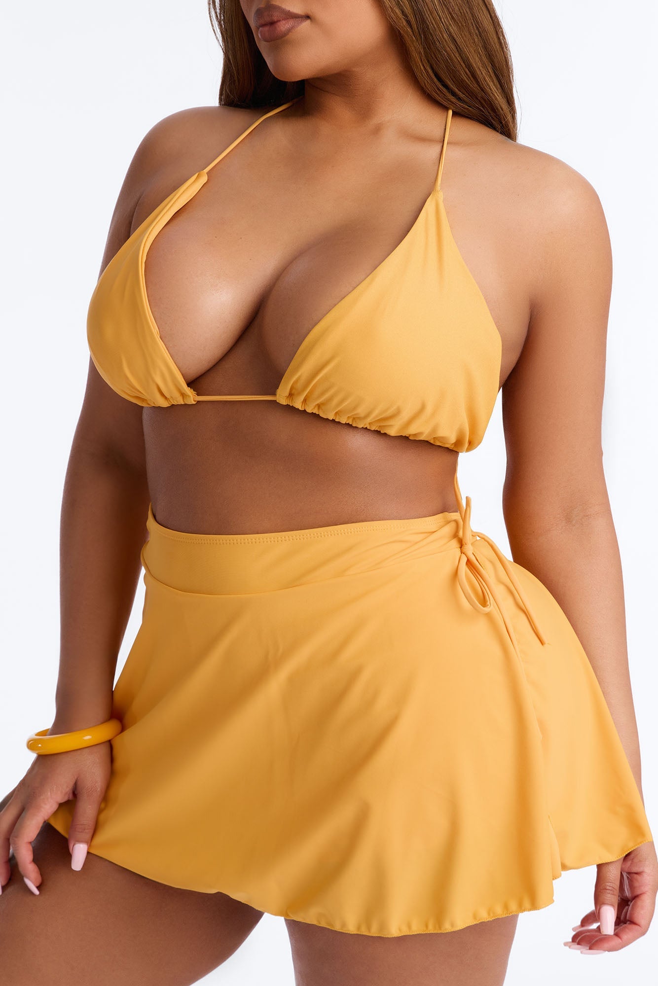 Heat Winds Skort 2 Piece Bikini - Yellow
