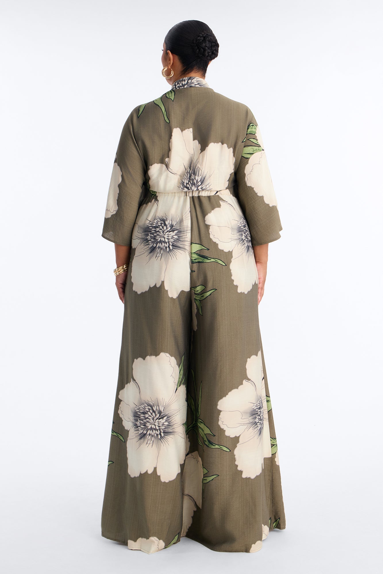 Vacation Vibe Floral Wide Leg Jumpsuit - Green