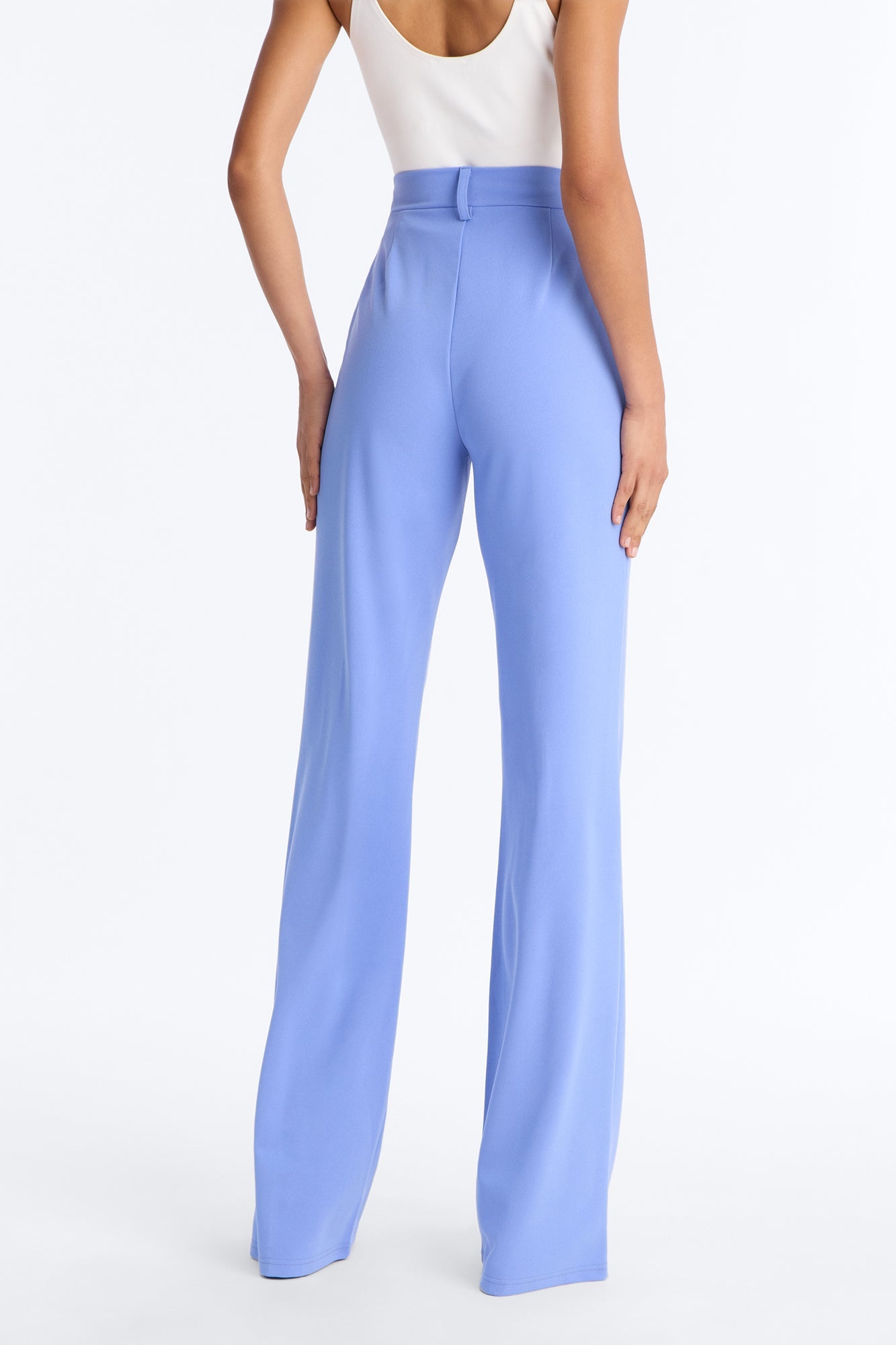 Tall Heidi Wide Leg Trouser Pant - Periwinkle