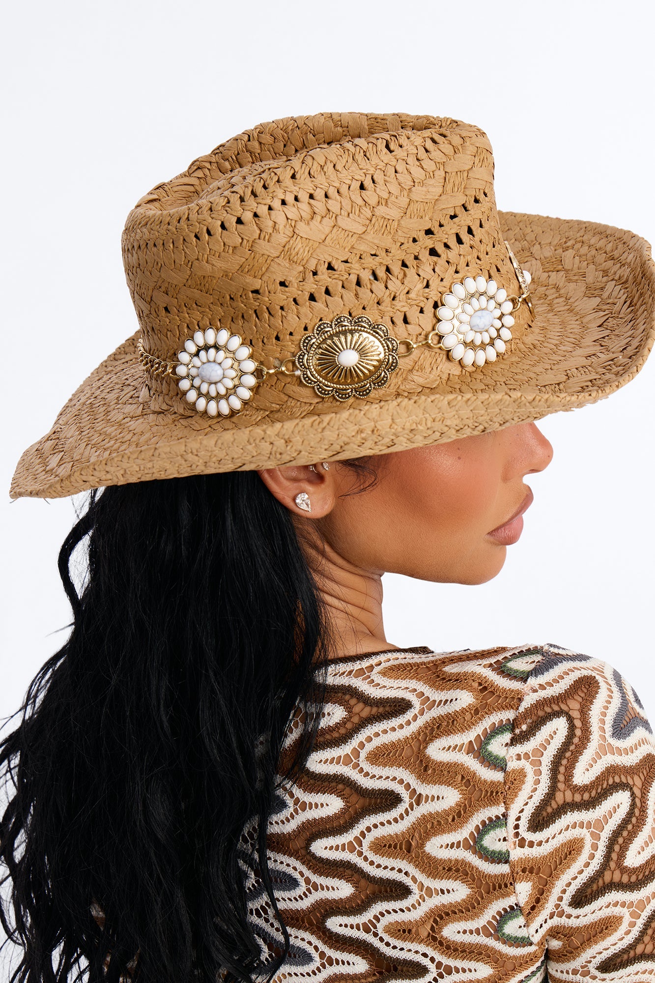 Rodeo Jewels Straw Cowboy Hat - Natural