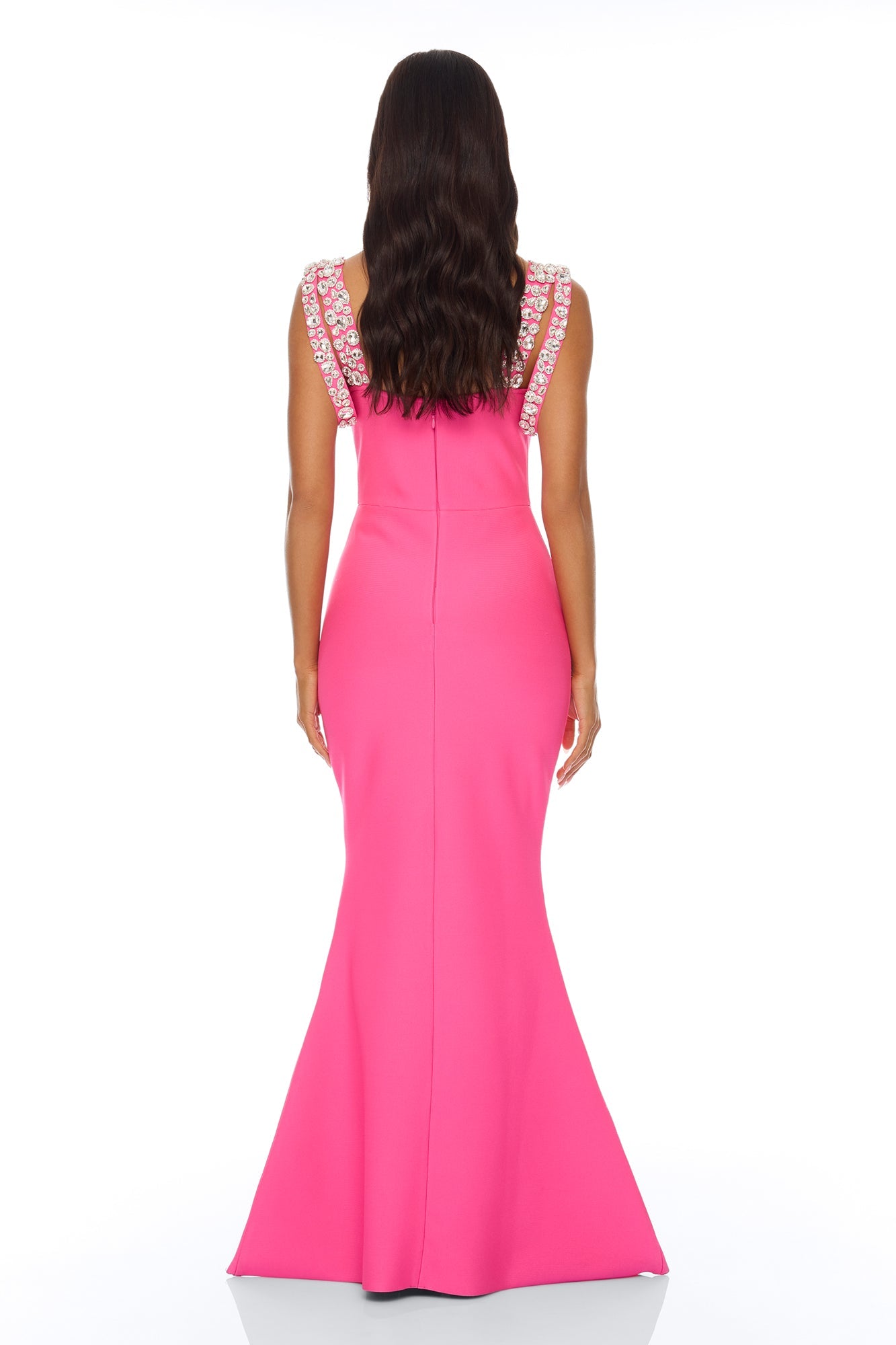 Masie Bandage Gown - Hot Pink