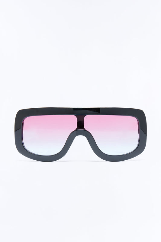 Summer Runway Sunglasses - Black/Pink