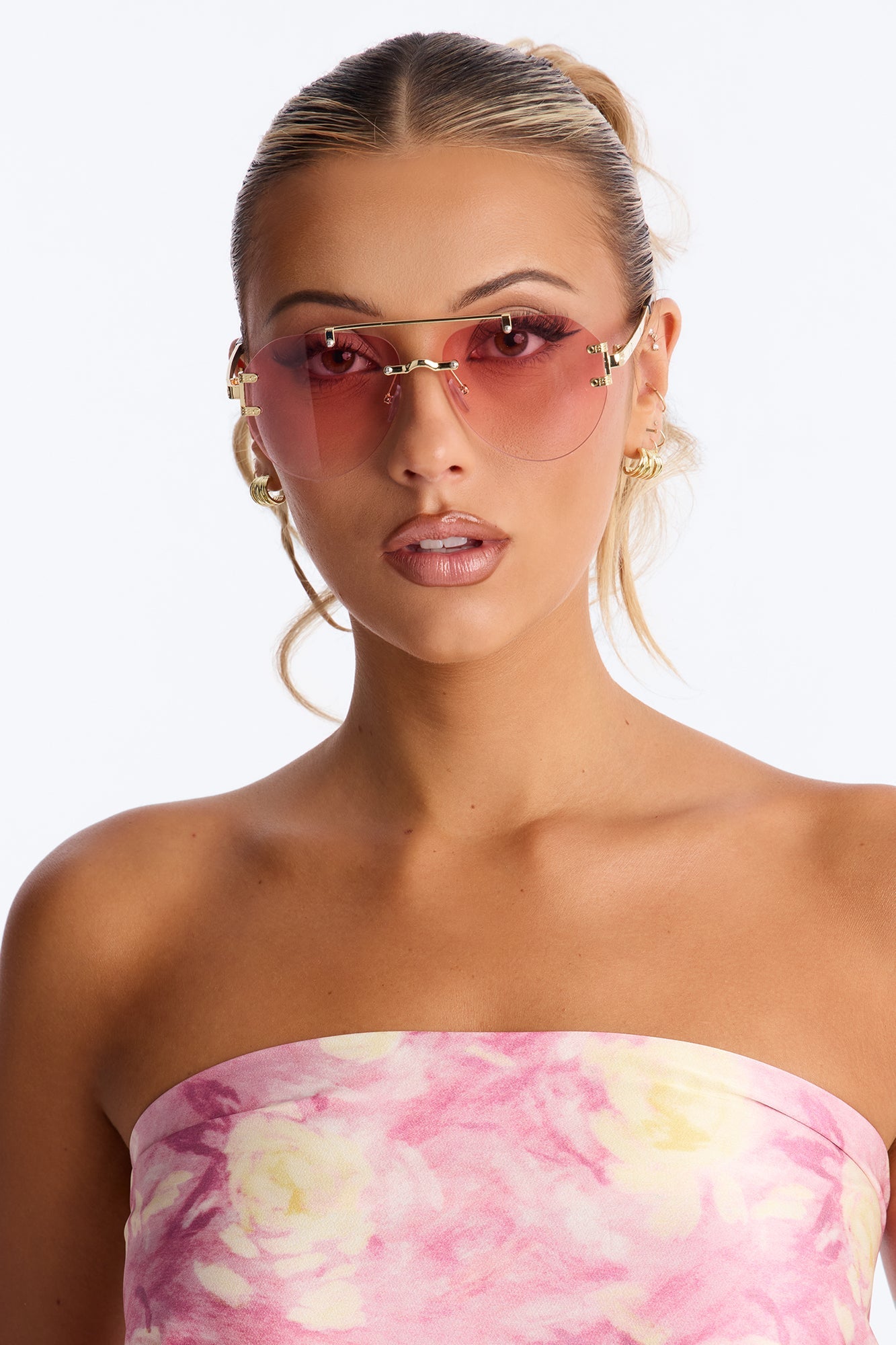 Soft Sky Sunglasses - Gold/Pink