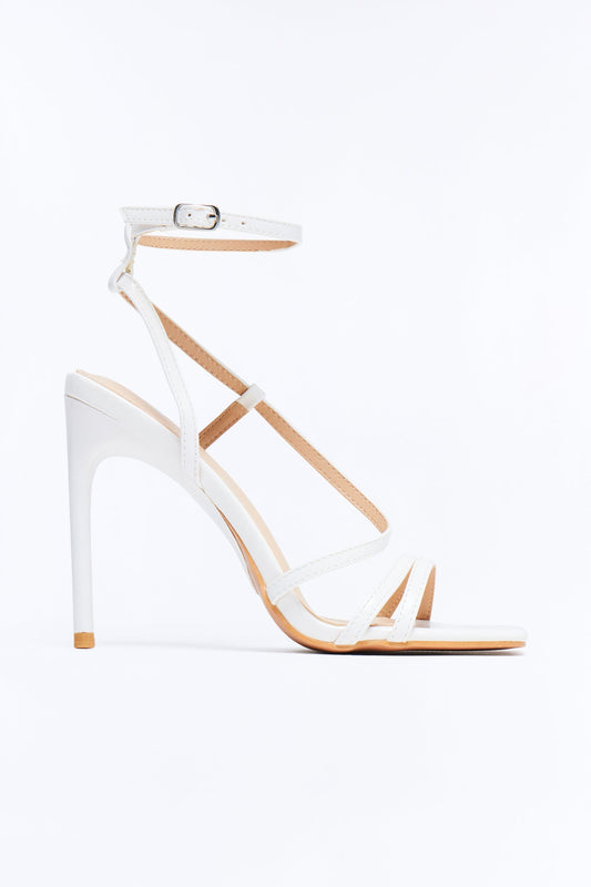 Gaia Heeled Sandals - White