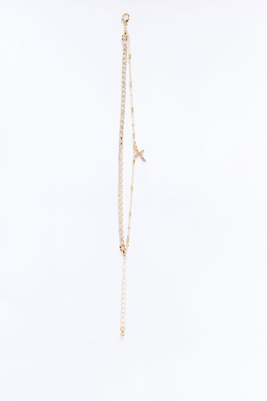 Blessed Never Stressed 2 Piece Anklet Set - Gold
