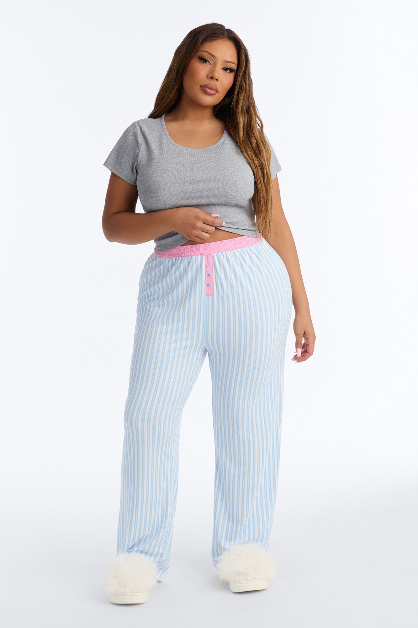 Let Me Sleep Boxer PJ Pant Set - Blue/combo