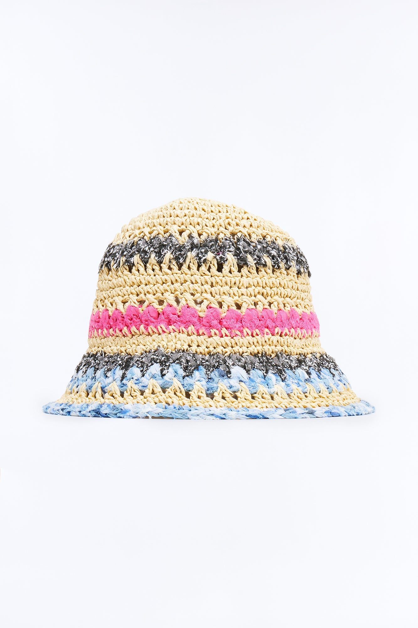 Salt & Straw Bucket Hat - Natural/Combo