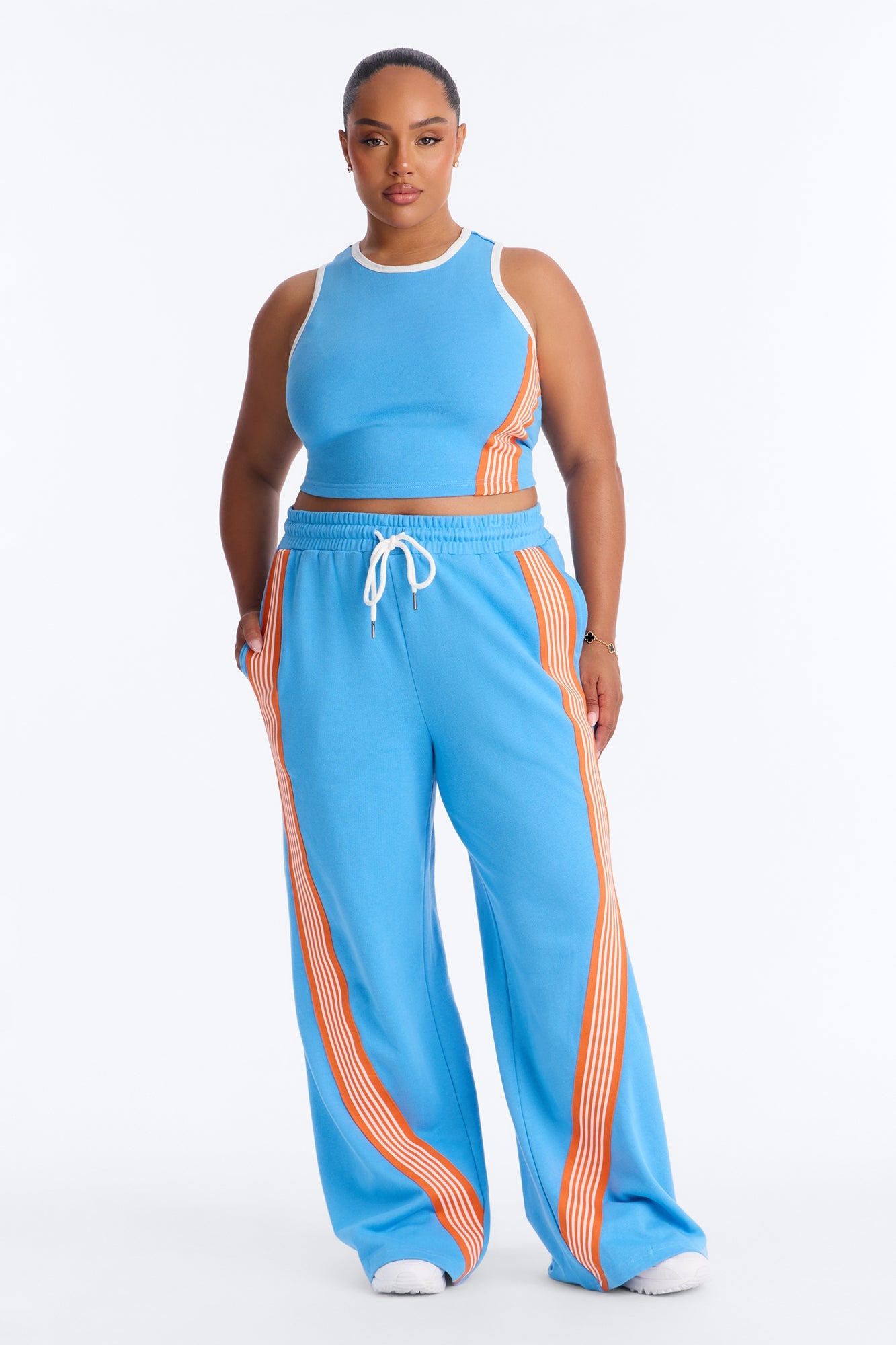 Varsity Babe Pant Set - Blue