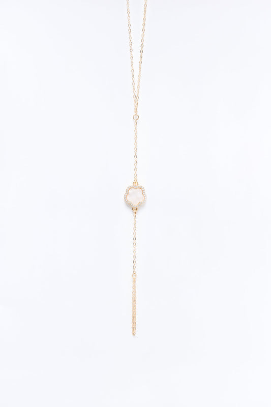Lucky Toes Clover Foot Chain - White/Gold