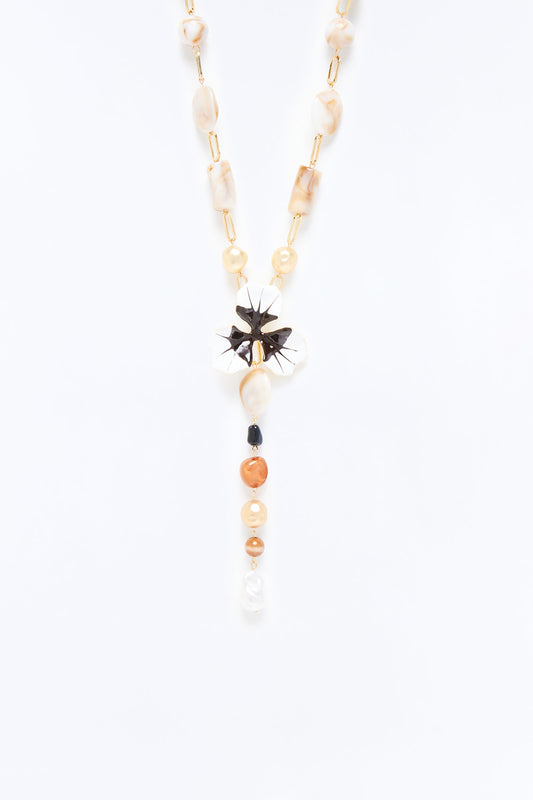 Lazy Daisy Necklace - Beige