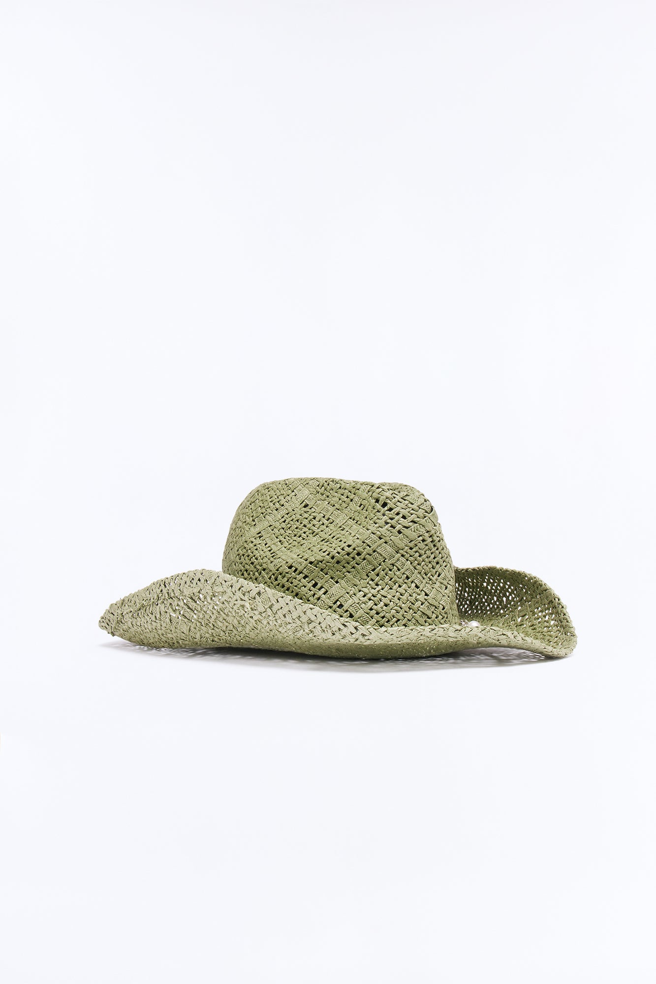 Maui Vacation Straw Cowboy Hat - Green