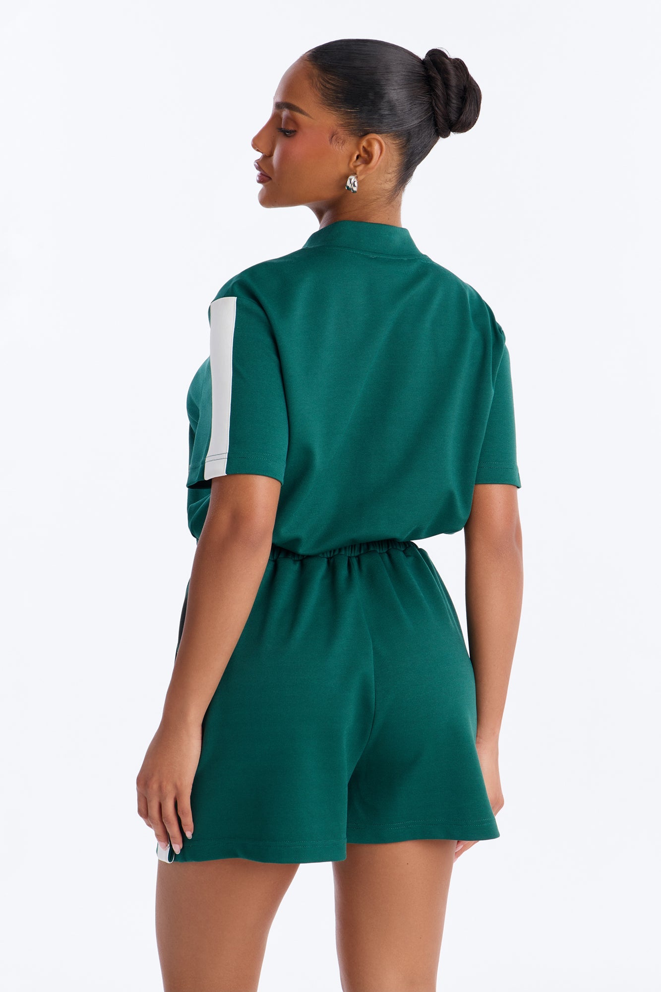 Lianna Short Sleeve Romper - Hunter
