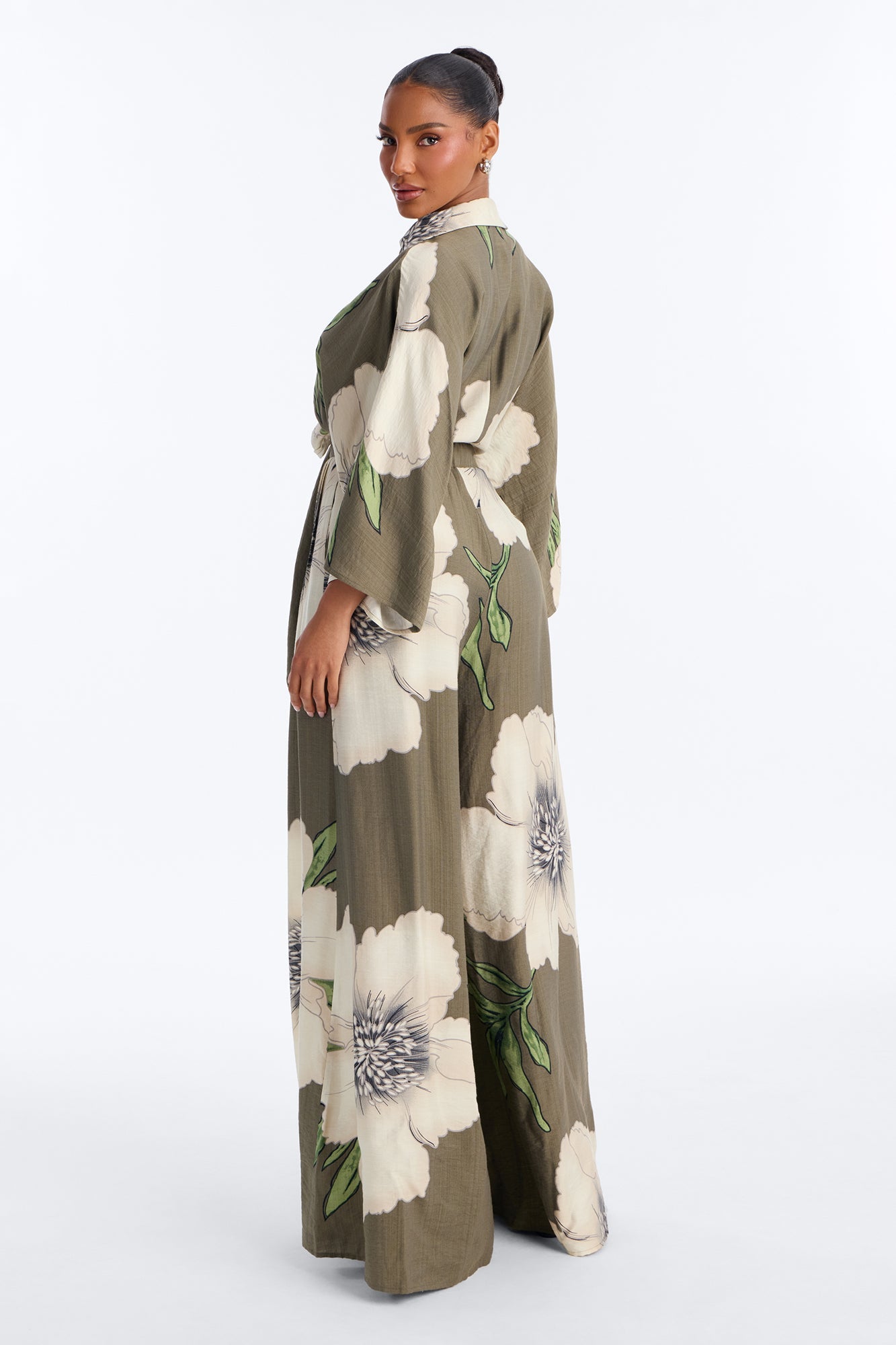 Vacation Vibe Floral Wide Leg Jumpsuit - Green