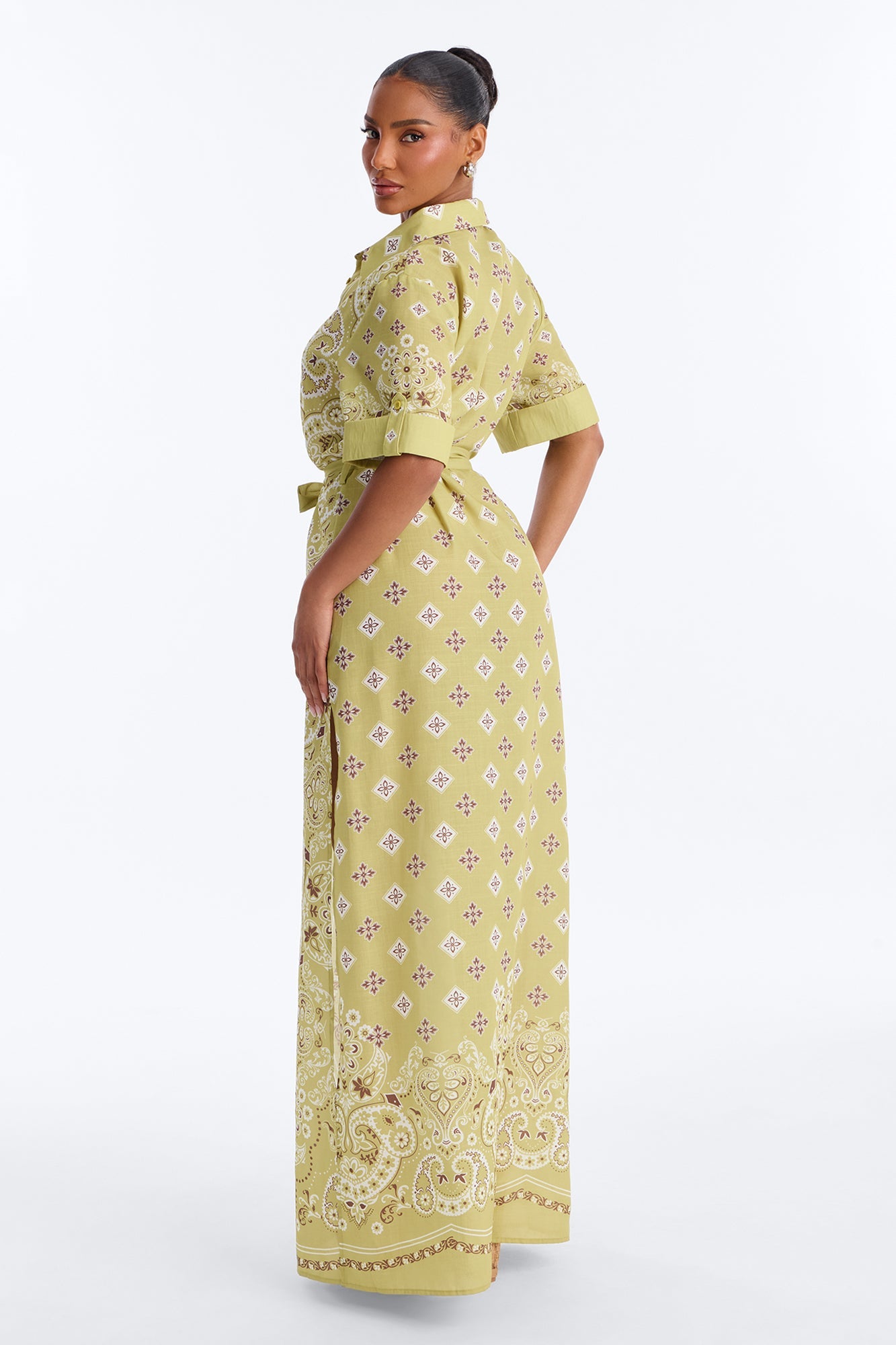 Coastal Mindset Paisley Maxi Dress - Green/combo