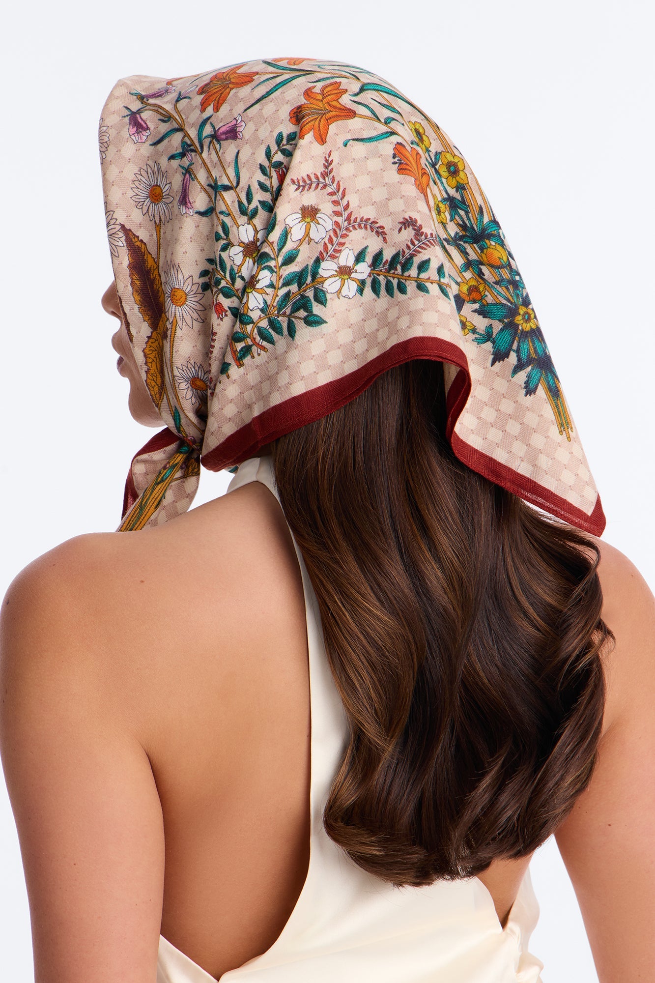Such A Spring Floral Head Scarf - Rust