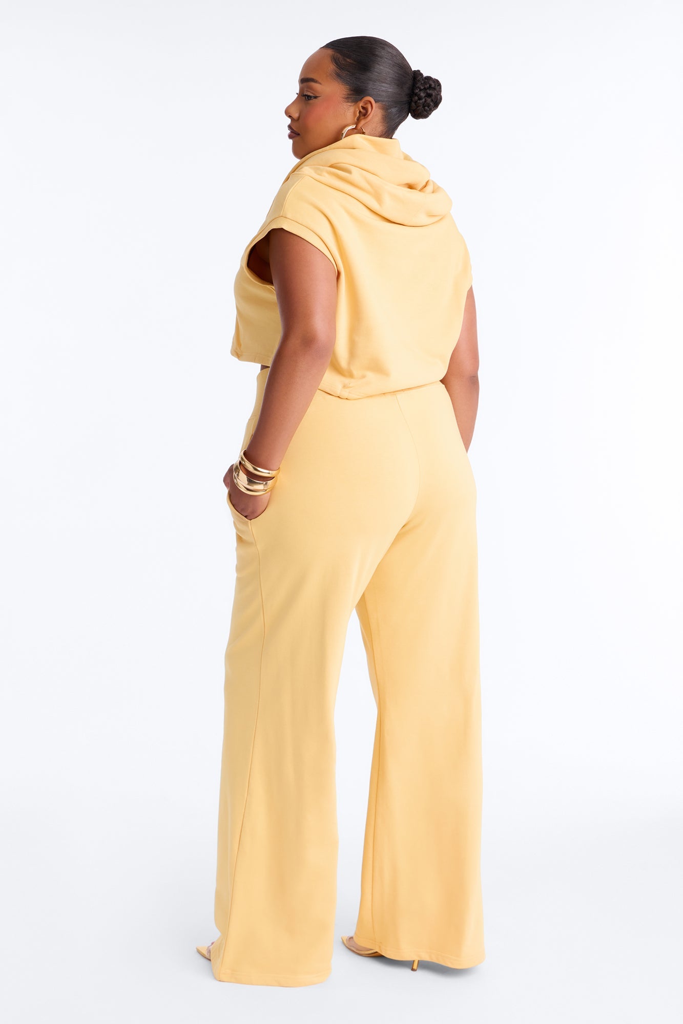 Alexa Wide Leg Pant Set - Yellow