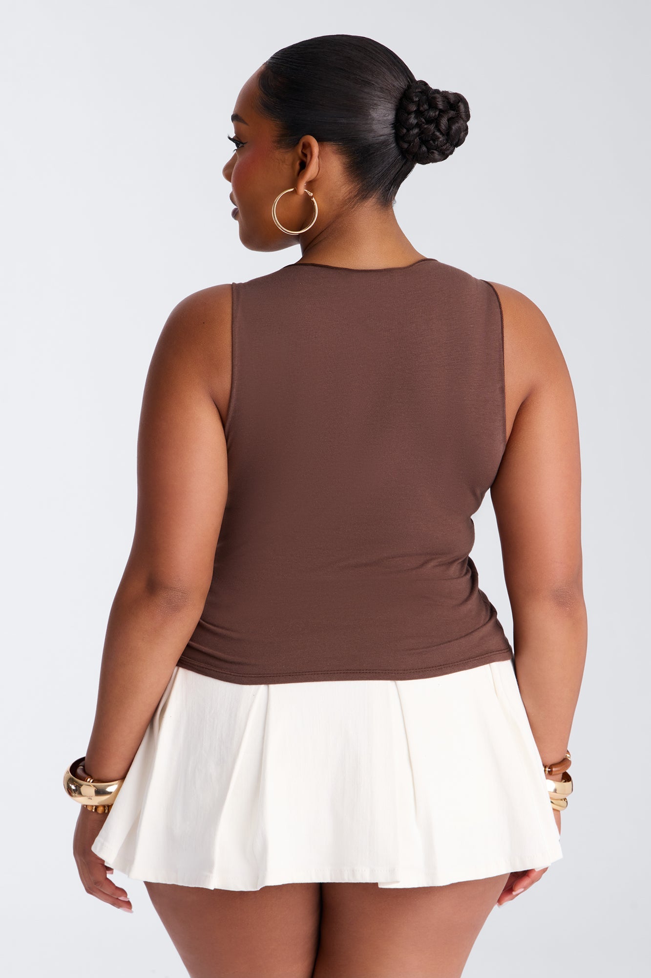 Eighty Nine Baby Tank Top - Brown