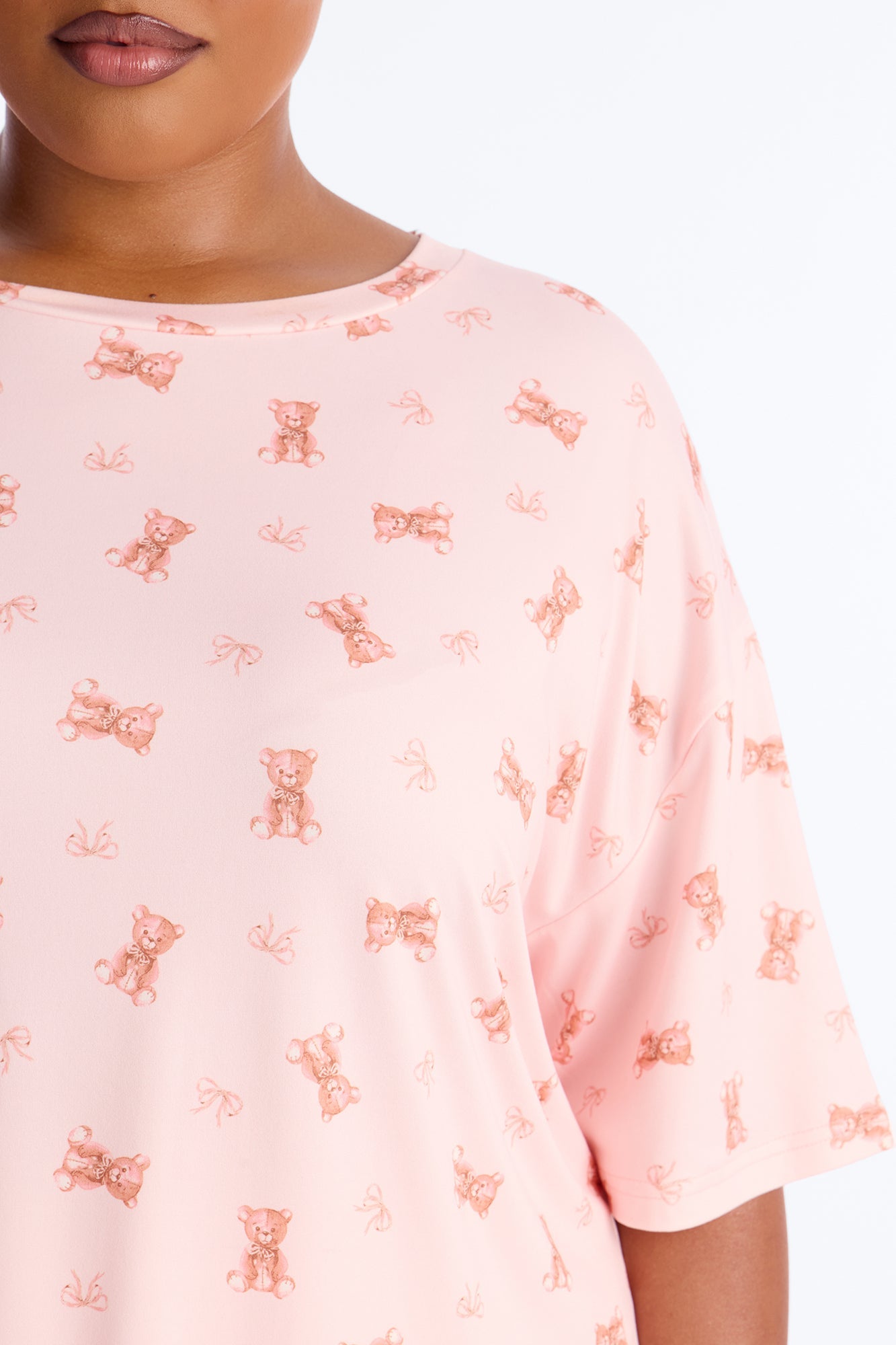 U R My Teddy Bear PJ Boxer Short Set - Pink/combo