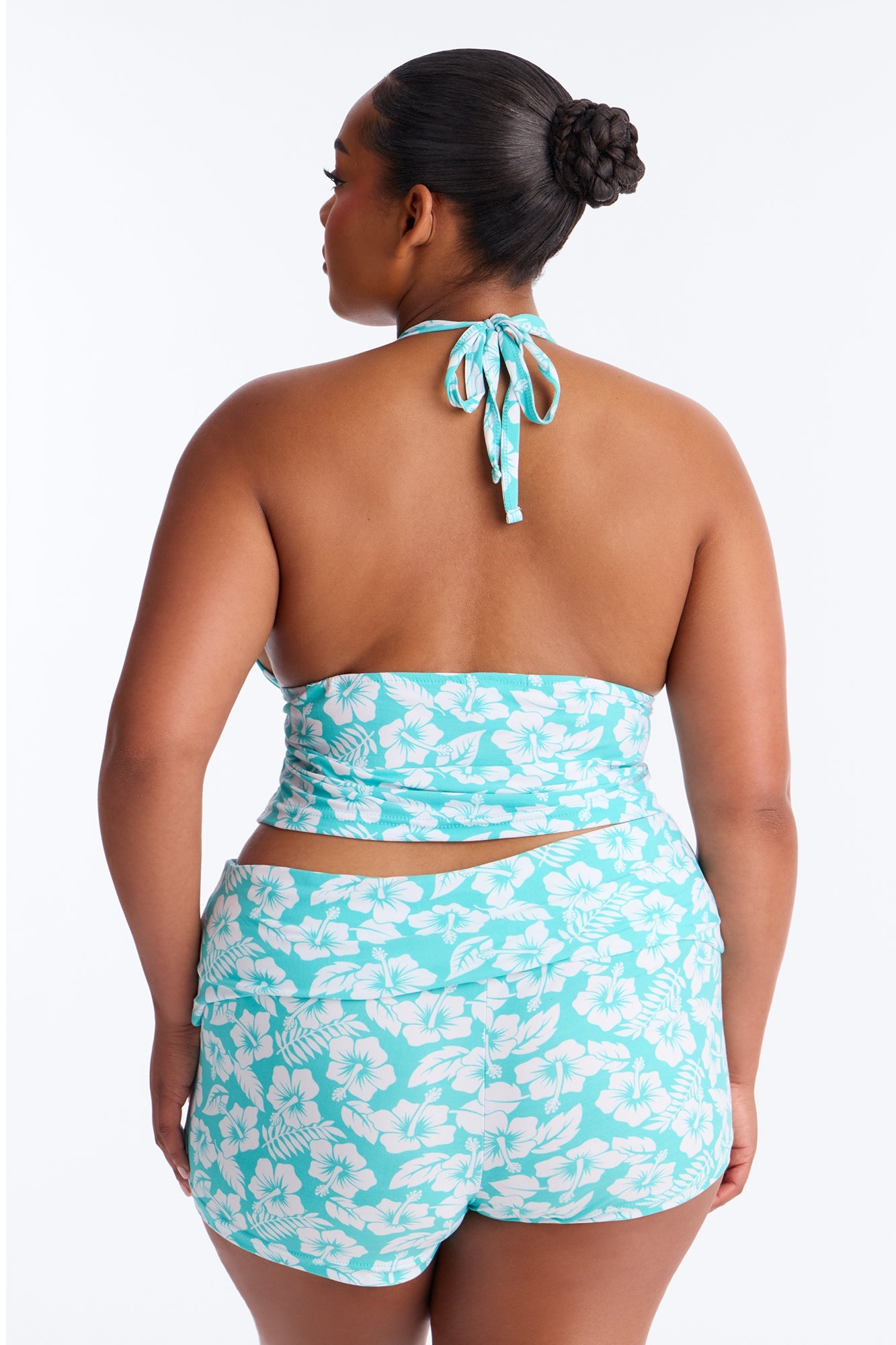 Tropical Beauty PJ Short Set - Turquoise/combo
