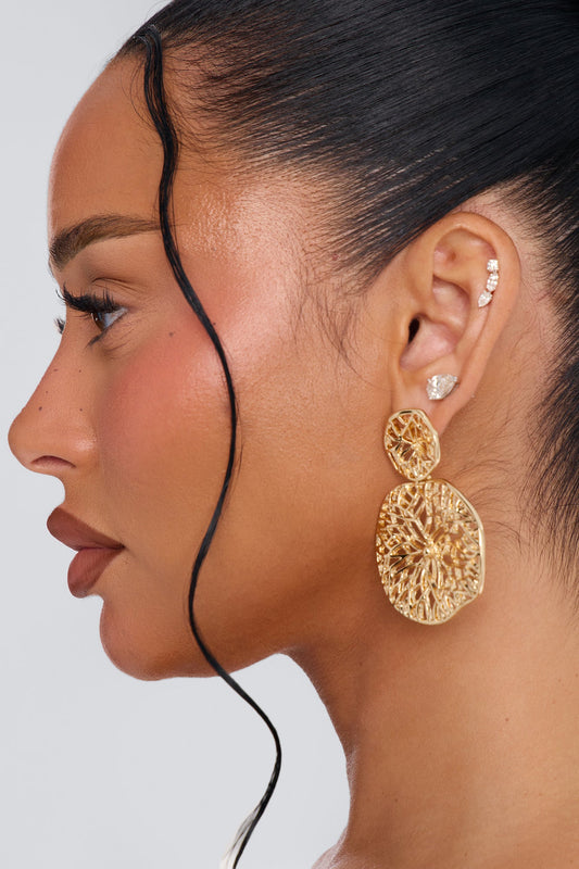 Through The Vines Earrings - Gold