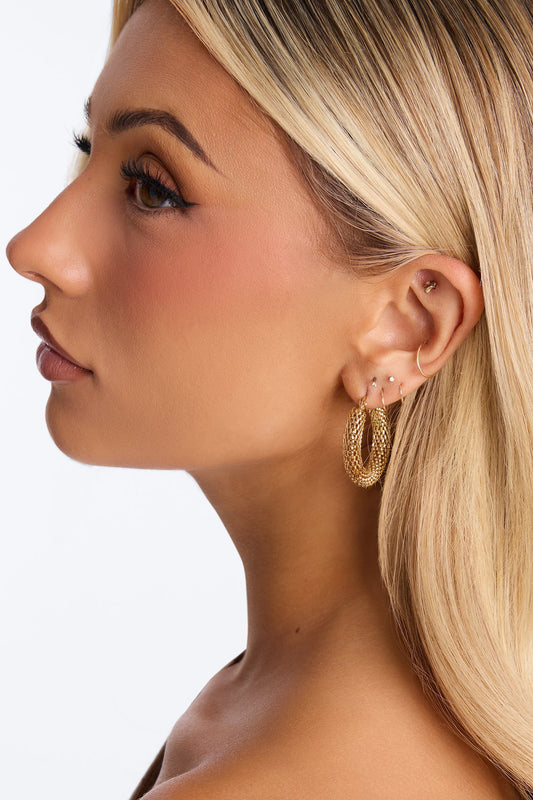 Rebel Hoop Earrings - Gold