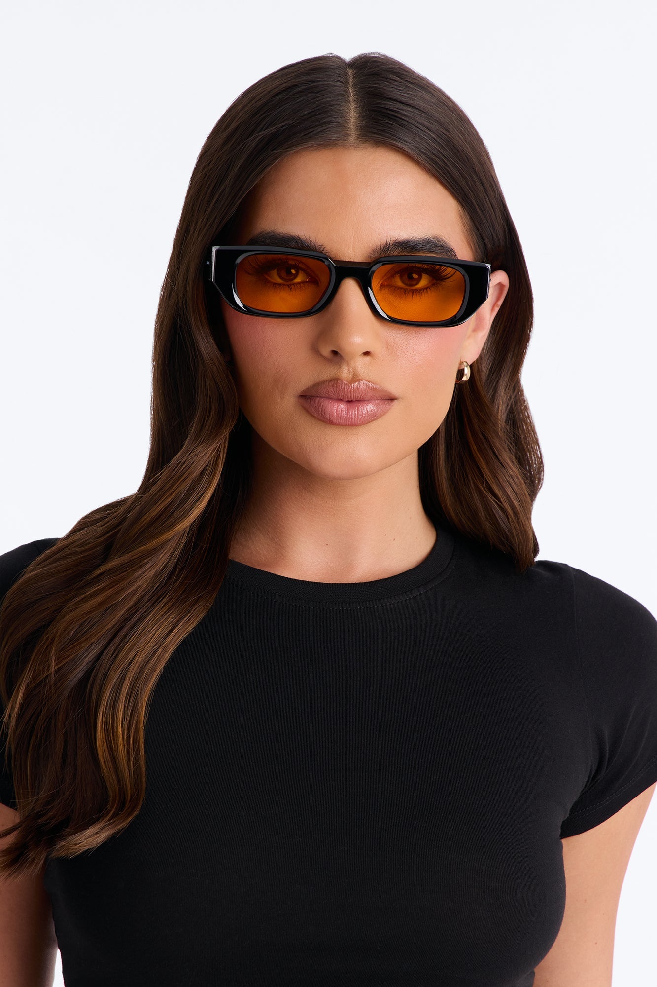 Crossing Lines Sunglasses - Black/Orange