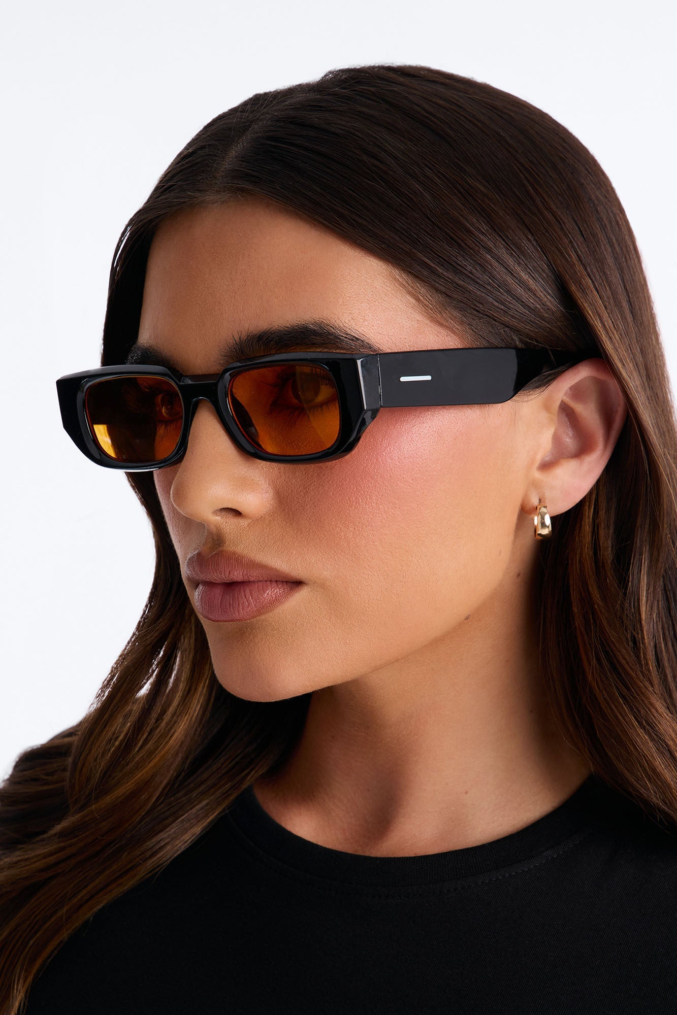 Crossing Lines Sunglasses - Black/Orange
