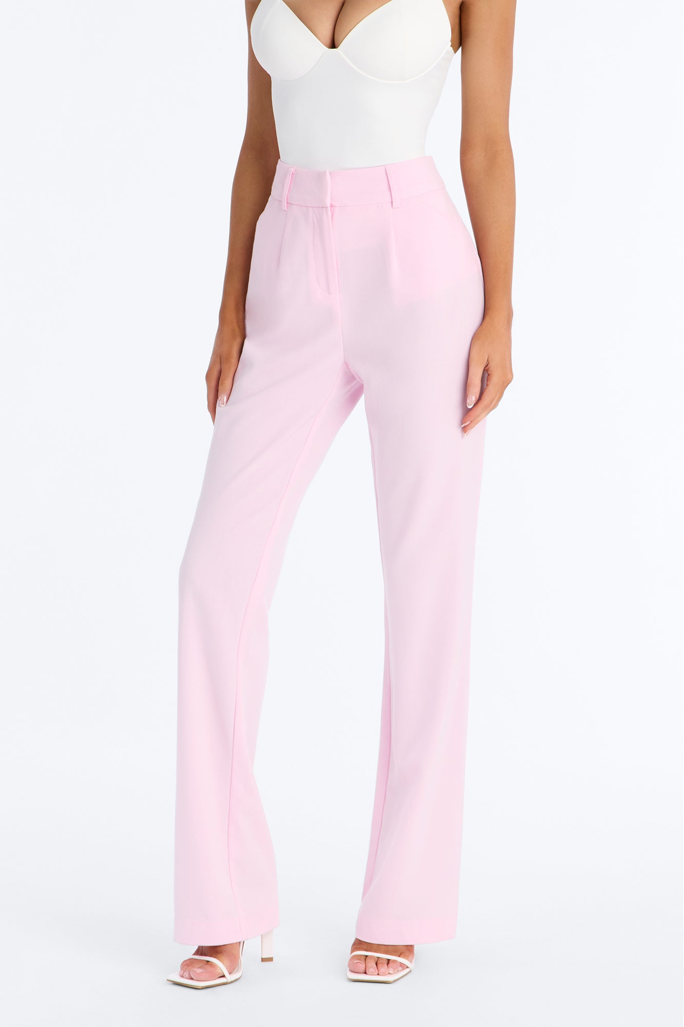 Tasha Dressy High Rise Pants - Light Pink