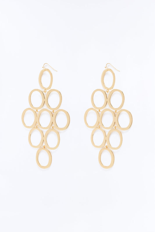 Aura Statement Earrings - Gold