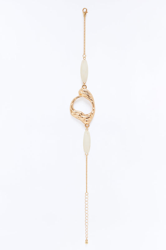 Shore Seashell Hardware Anklet - Gold/combo