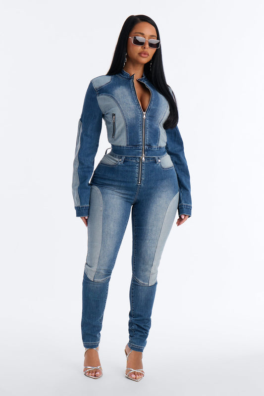 Ride At Dawn Moto Skinny Jeans - Light Wash