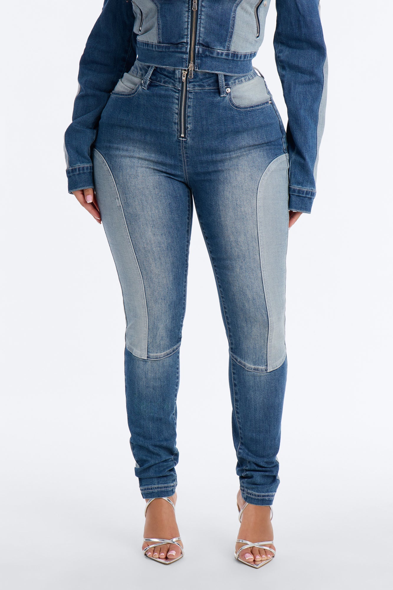 Ride At Dawn Moto Skinny Jeans - Light Wash