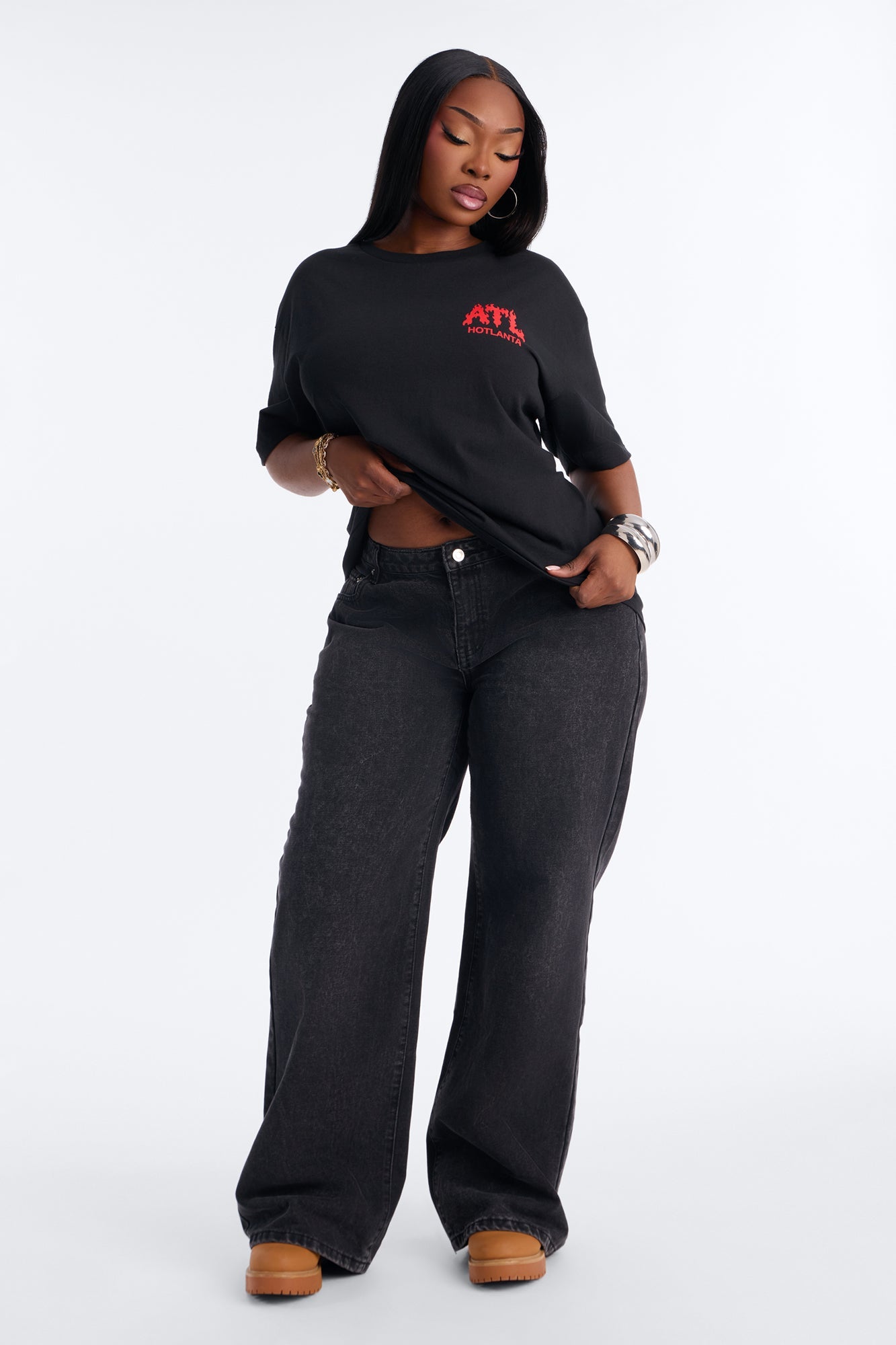 Hotlanta Front And Back Graphic Tee - Black