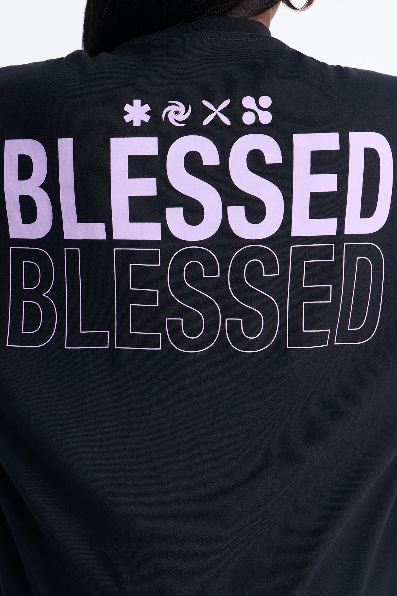 Stay Blessed Washed Oversized Tee - Black Wash