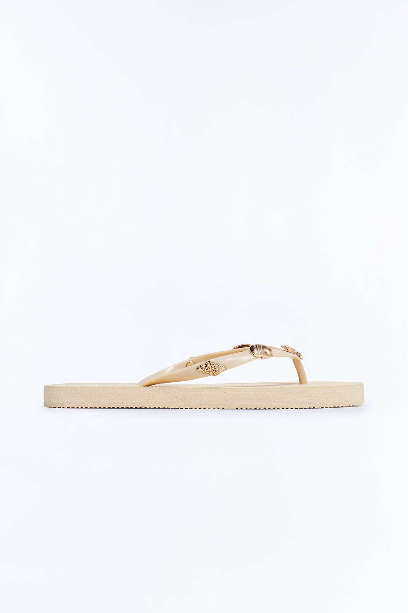 Beachy Hardware Flip Flops - Sand