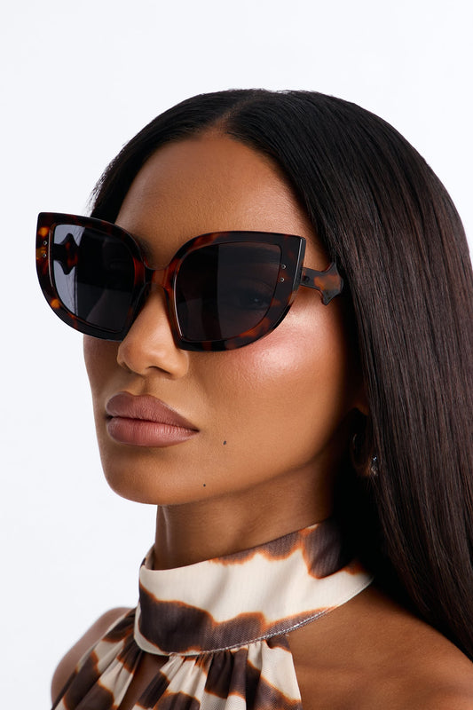 Wise Cat Eye Sunglasses - Tortoise