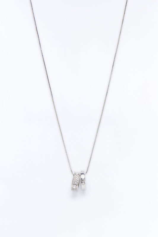 Pinky Promise Ring Necklace - Silver