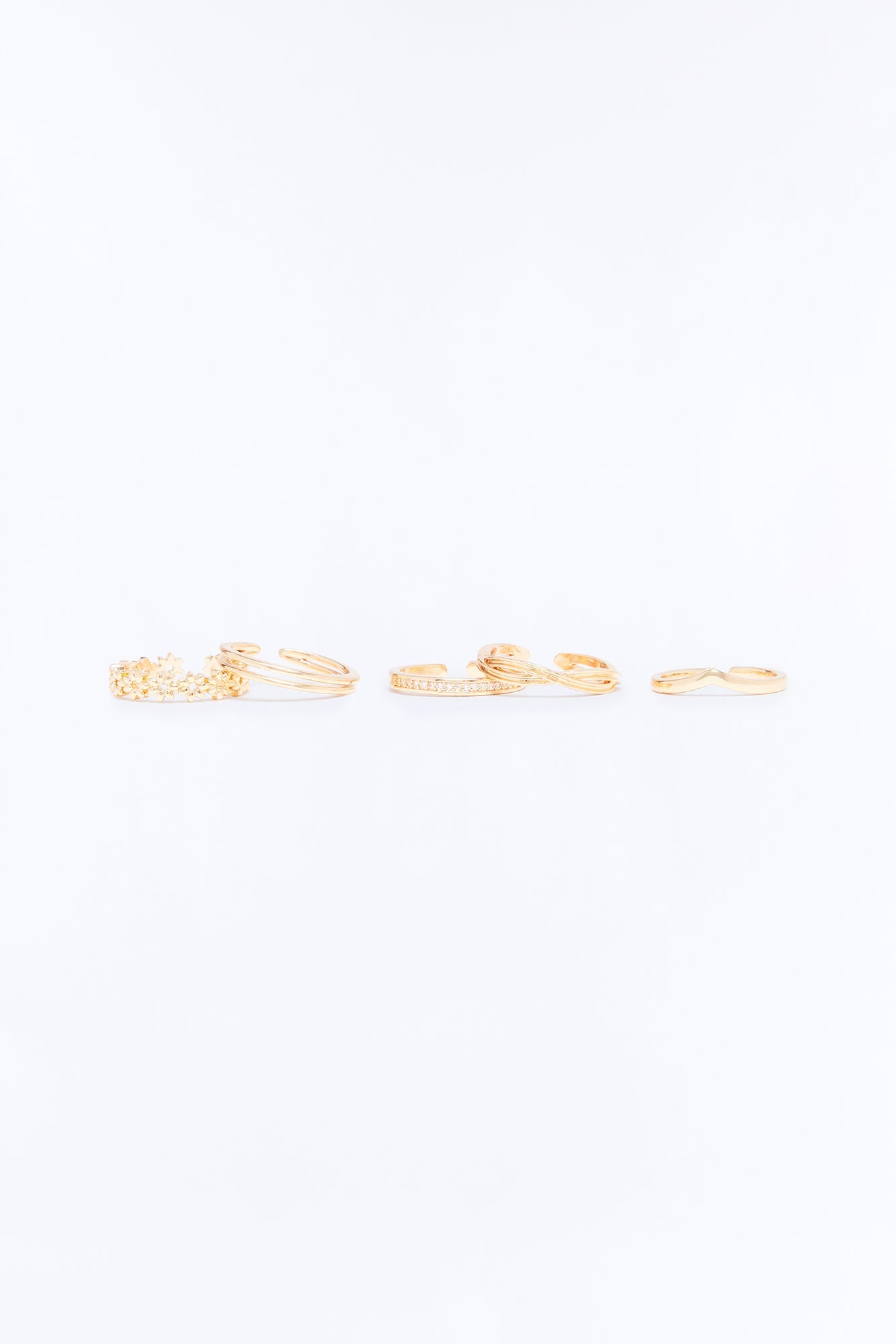 Kauai 5 Piece Toe Ring Set - Gold