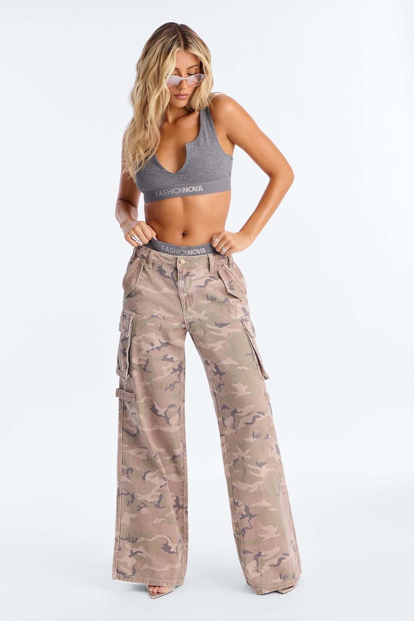 Rough Edge Low Rise Camouflage Cargo Pant - Brown/combo
