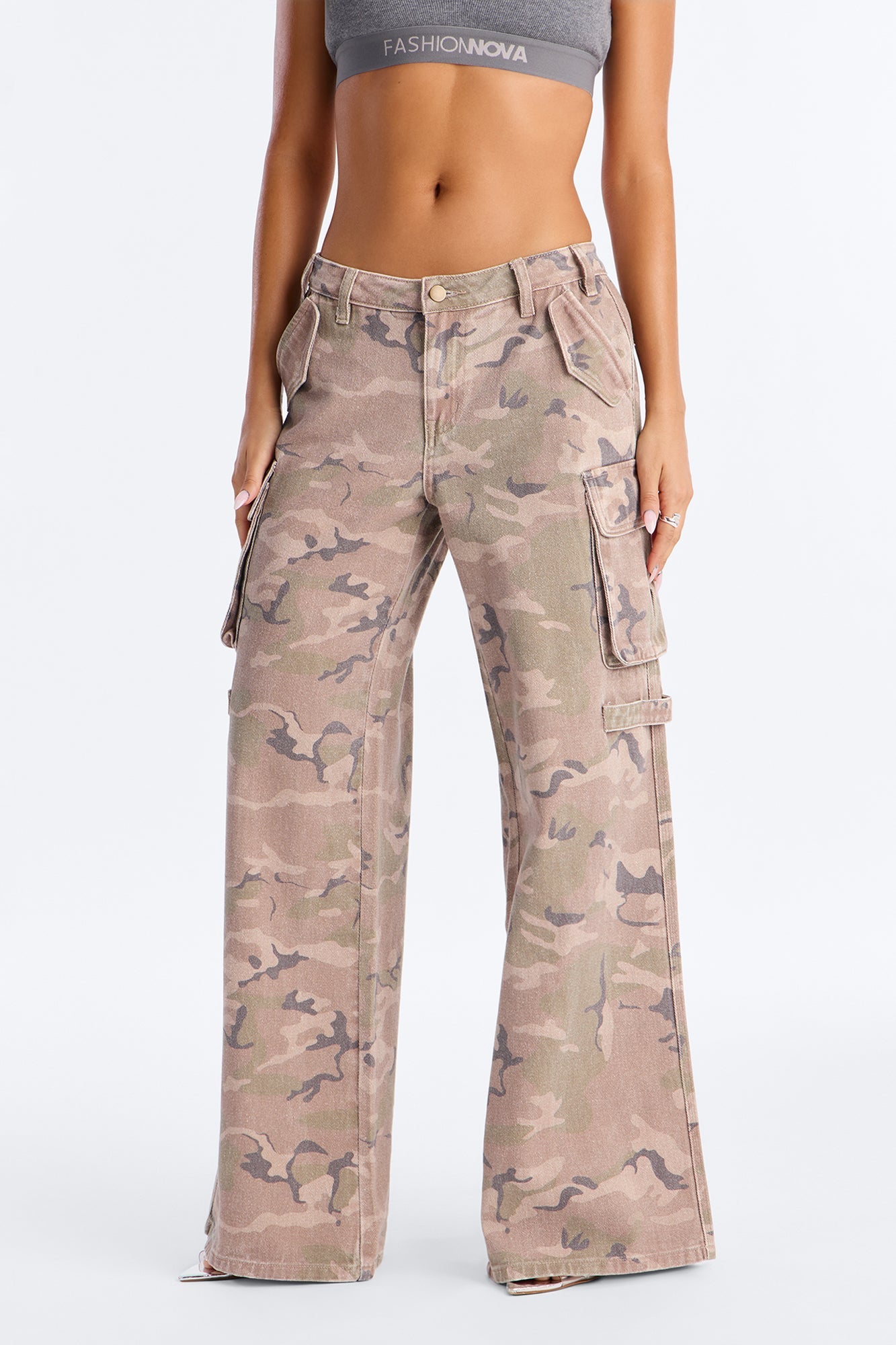 Rough Edge Low Rise Camouflage Cargo Pant - Brown/combo