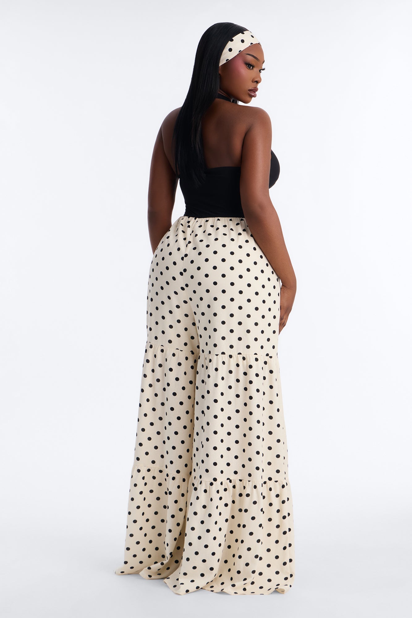 Off To Italy Polka Dot 2 Piece Jumpsuit Set - Black/combo