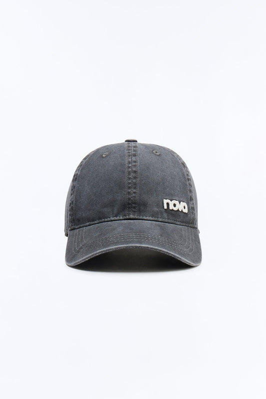 Nova Vintage Washed Baseball Hat - Charcoal