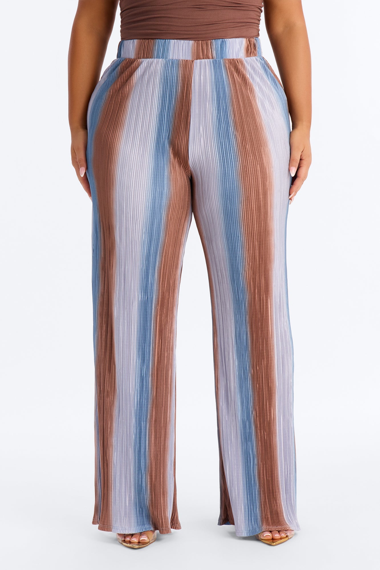 Pure Bliss Printed Plisse Pant - Royal/combo