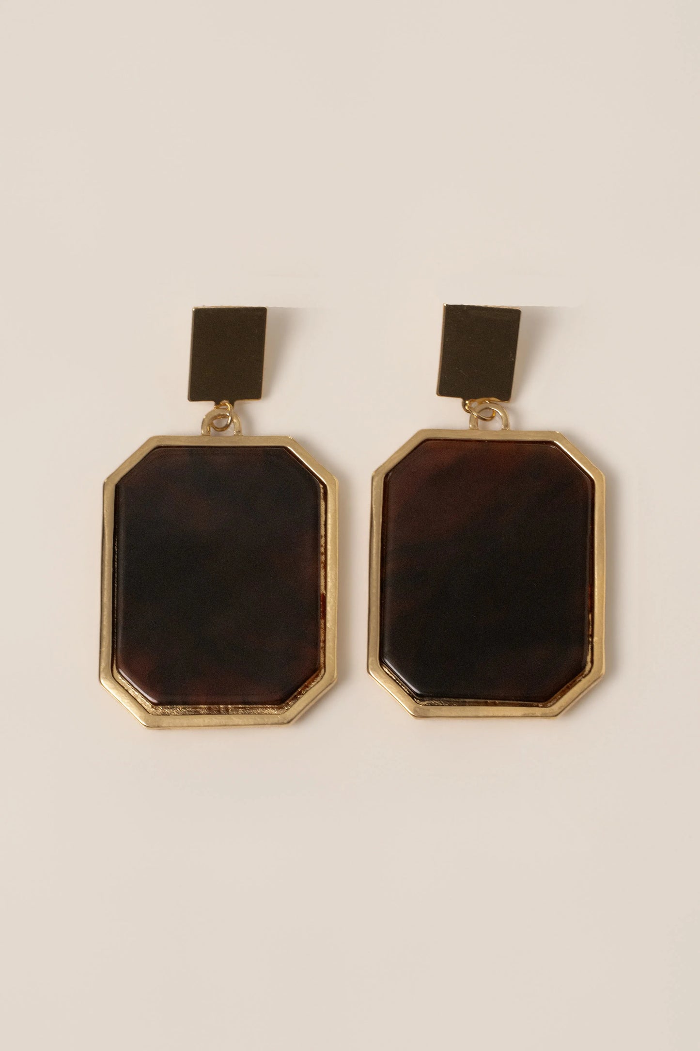 Brown Evette Dangle Earrings JLUXLABEL
